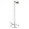 Lavi Industries 50-3000CL-SF Retractable Belt Stanchion, 7 ft. Safety Yellow Hatch