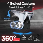 SPECSTAR Foldable Topside Engine Creeper, 51-72 Engine Creeper, 400 lbs Capacity, 4 Swivel Caster Wheels, Red