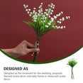 thumbnail image 7 of BRIGHTFUFU 6Pcs Flowers Artificial Realistic Green White Plastic Silk Cloth Decorative Nordic Style Wedding, 7 of 7