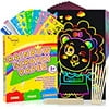 Scratch Paper Art for Kids, 79 Pcs Magic Rainbow Scratch Crafts Arts Supplies for Party Games Birthday Gift, Toddler Preschool Toy for 3-10 Age Kids(Standard packaging)