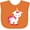 Orange, variant on Inktastic Cute Unicorn, Little Unicorn, Magic Unicorn Girls Baby Bib