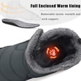 thumbnail image 3 of Womens Mens Barefoot Boots Shoes Winter Snow Boots Warm Ankle Booties Zero Drop Sole Wide Toe Box Fur Lined Outdoor Sneakers,38, 3 of 5