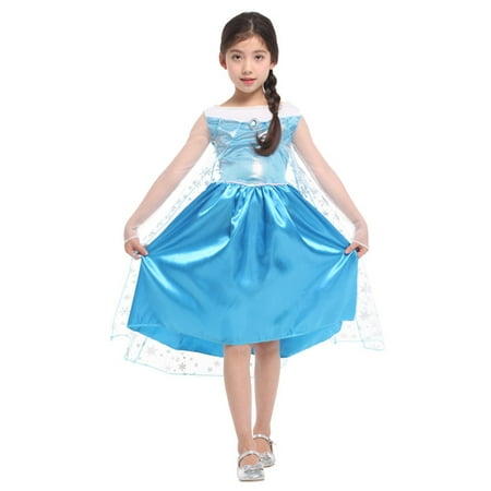 Girls' Ice Princess Ela Dress-Up Costume Set, M