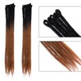 thumbnail image 2 of Rallonge Dreadlock Ombrée pour Cheveux Hip-Hop Synthétique Résistante à la Chaleur Crochet Tressage Fait Main Rallonge Torsadée Tressage pour Femmes Noir + Bleu Foncé + Bleu Pâle 24”-35g, 2 of 5