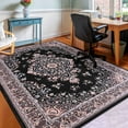 thumbnail image 6 of Homore Antique Floral Faux Wool Area Rug,7' x 10', Black, 6 of 7