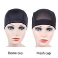 2 pcs/lot Black Dome Caps Wig Caps for Wig Making Stretchable