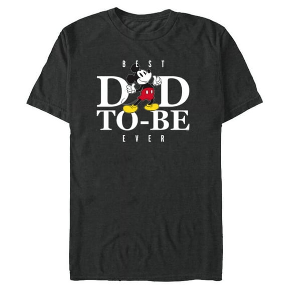 Disney Mickey Mouse Best Dad-to-Be Ever Father’s Day - Short Sleeve Blended T-Shirt for Adults - Customized-Dark Heather
