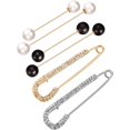 thumbnail image 1 of 6 Pcs Pinces à Chandail Rétro Perles Broche Épingles Collier Cardigan Pince à Chemise pour Dos Resserré et Taille pour Femmes Filles Accessoire de Costume, 1 of 4