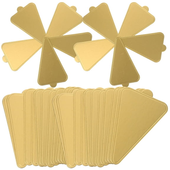 MLINS 100 Sheets Mini Cake Boards Birthday Cake Base Cake Decors 12.5X7.5X0.1CM Golden