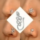 thumbnail image 2 of Aro para la nariz sin perforación, forma de U, clip para la oreja, purpurina, cristal, punk, moda, pequeño trago Plata, 2 of 7