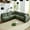Green, variant on Advwin Oversized Modular Sectional Sofa, Convertible 8 Seat Plush Chenille Couch with Storage Ottomans, Modern Comfy L-Shaped Sofa Sleeper for Living Room, Green