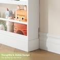 thumbnail image 6 of Homfa 4-Tier Kids Bookshelf, Wall-Mounted Wooden Book Storage Organizer for Nursery Bedroom Playroom Kids Room, White, 6 of 7