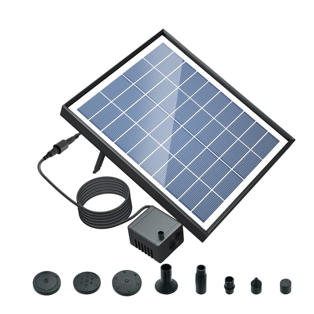 Bomba de fuente solar de 6,5 W y caudal de 200 l/h para estanques pequeños
