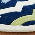 thumbnail image 3 of SAFAVIEH Chatham Dylan Geometric Wool Area Rug, Dark Blue/Multi, 5' x 5' Round, 3 of 11