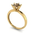 thumbnail image 2 of Clara Pucci 14K Yellow Gold 1ct Champagne Solitaire Ring for Women, 2 of 8