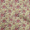 thumbnail image 1 of oneOone Rayon Pale Yellow Fabric Florals Fabric For Sewing Printed Craft Fabric By The Yard 56 Inch Wide, 1 of 4