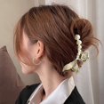 thumbnail image 1 of Elegantes horquillas de perlas de imitación, pinzas para el cabello geométricas coreanas para mujeres, Clip de tiburón, pasadores para el cabello, accesorios para el cabello Tan Jianjun unisex, 1 of 2