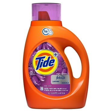 Tide plus Febreze Freshness Spring And Renewal Scent HE Turbo Clean Liquid Laundry Detergent, 46 oz, 29 loads