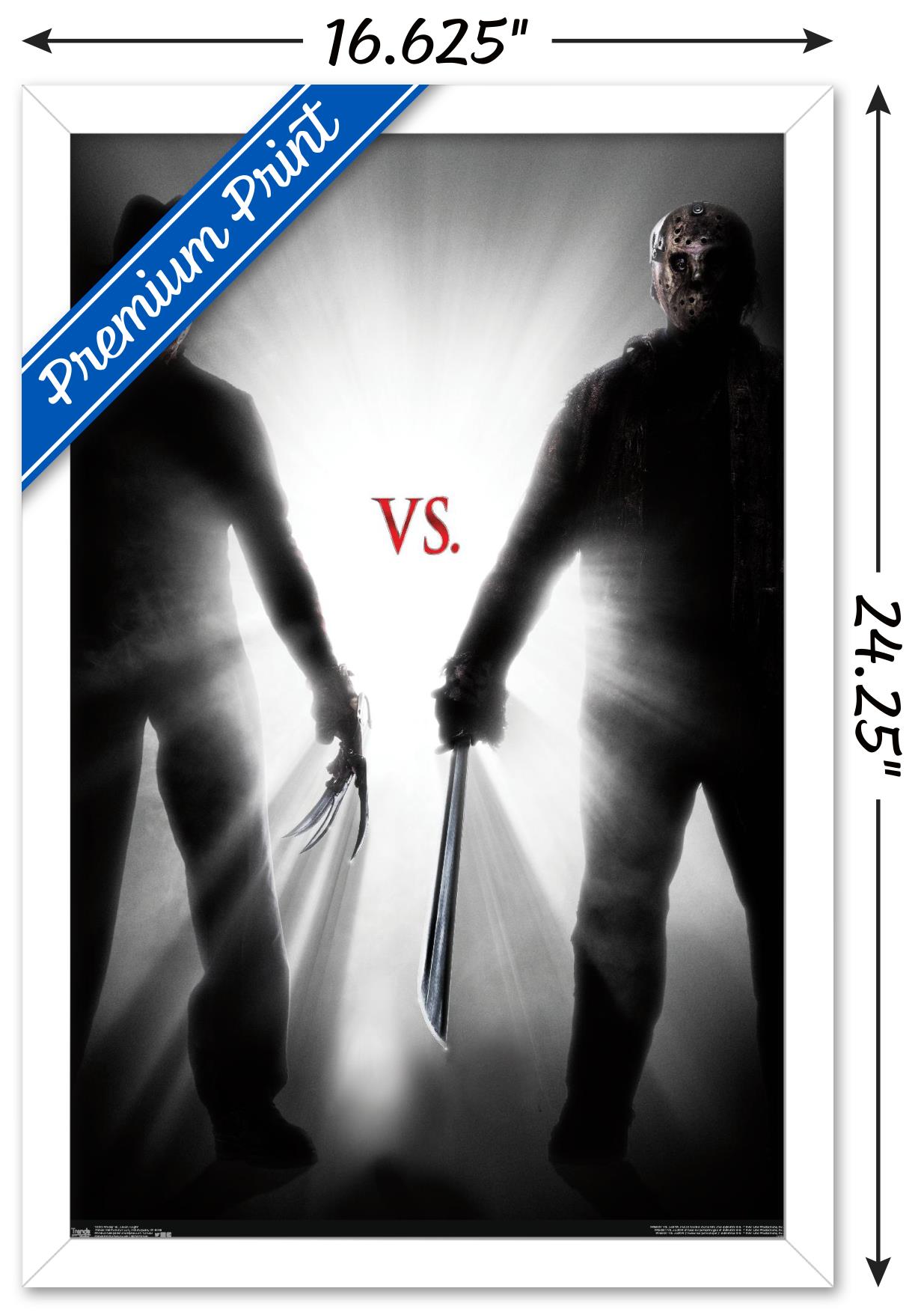 Freddy vs. Jason - Light Wall Poster, 14.725" x 22.375" Framed