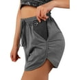 thumbnail image 3 of Sylvamorning Women Letter Print Sport Irregular Hem Drawstring Short Pants, 3 of 7