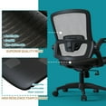 thumbnail image 3 of XunKA Ergonomic Swivel Task Chair High Back Home Desk Chair Computer Office Chair Mesh Rolling Work Chairs with Flip Up Arms Height Adjustable Swivel Wheels for Adult, 3 of 9