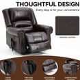 thumbnail image 5 of Comfortable Power Lift Recliner With Dual Motor, Heat Massage Effects, Faux Leather, Motor Chair, Antique Brown Massaging Function, Ports For Relaxation, 5 of 5