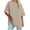 Beige, variant on Xihbxyly Plus Size Blouses for Women, Women's Oversized T Shirts Round Neck Leisure Short Sleeve Solid Color Tops Summer Casual Loose Blouse T-Shirts Casual Tunic Top