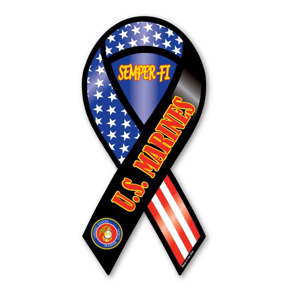 Semper-Fi US Marines 2-in-1 Ribbon Magnet