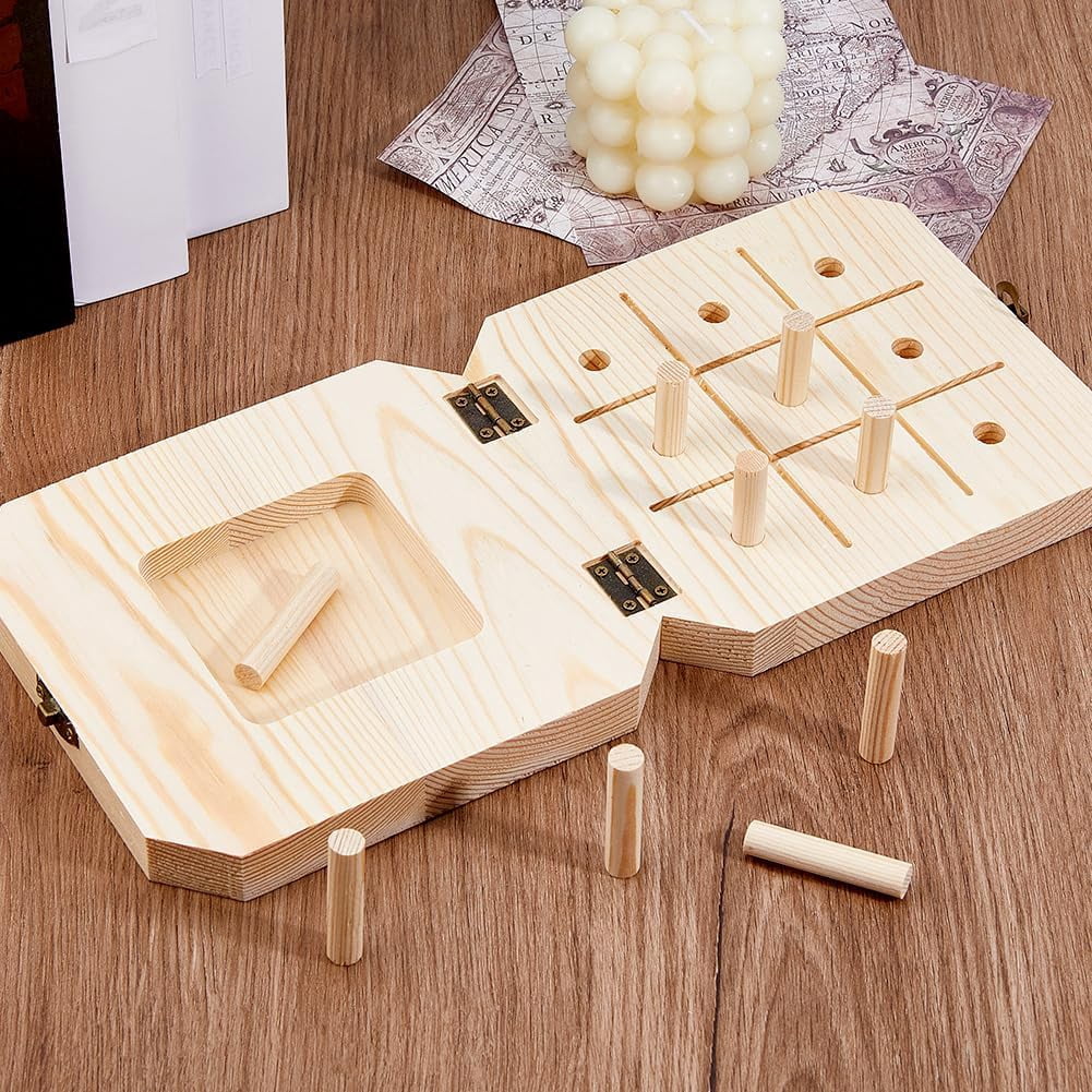 9 Hole Wooden Peg Board for Occupational Therapy Finger Dexterity Wood Pegboard for Hands Dexterity Peg Board to Improve Finger Motor Skills Hand-Eye Coordination