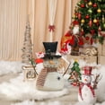thumbnail image 6 of Handmade Christmas Sitting Snowman Indoor Decorations Animated Xmas Snowman Plush Presents Holiday Party Gift Tabletop Christmas Decorations 10.6 Inchs, 6 of 6