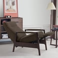 thumbnail image 2 of MCombo Pushback Recliner Chair Sofa, Adult Accent Chair with Fabric and Solid Wood, for Living Room, Bedroom (Coffee), 2 of 9