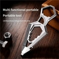 thumbnail image 4 of Multi-purpose Portable Tool, Bottle Opener, Ruler, Protractor, Fine-Grit Sander, Cord Cutter, Combination Wrench, Saw, Screwdriver, Box Opener, Bicycle Wheel Bender, for Outdoor, DIY, 4 of 8
