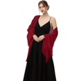 thumbnail image 3 of ORUYROP Châle Foulard Enveloppements Doux Chiffon Dentelle Pashmina pour Robes de Soirée pour occasions Formelles, 3 of 6