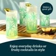 thumbnail image 4 of Libbey Vintage Palms Drinking Glasses Set of 4, Colorful, Retro Palm Tree Design Glass Cups Set, Dishwasher Safe Water Glasses Set for Cocktails, 4 of 5