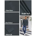 thumbnail image 5 of COOFANDY Men's Henley Shirts Long Sleeve Basic Waffle Pique Pullover T-Shirt with Pocket, 5 of 6