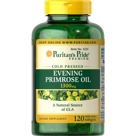 Puritan's Pride Evening Primrose Oil 1300 mg with GLA-120 Softgels