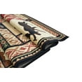 thumbnail image 4 of Handcraft Rugs Cabin Rug  Lodge, Cabin Nature and Animals Area Rug  Modern Stripped Design Cabin Area Rug  Abstract, Multicolor Design Moose/Bear/Footprint 8x10 feet, 4 of 9