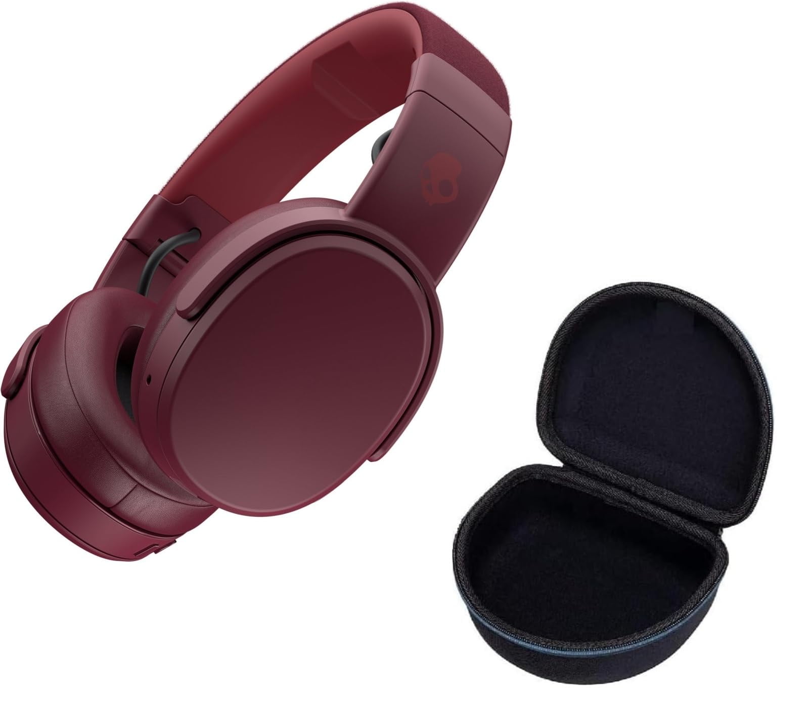 Skullcandy Crusher Bluetooth Wireless over ear Headphones with Microphone in Deep Red