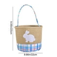 thumbnail image 2 of Darzheoy Easter Basket Burlap Easter Egg Hunt Basket for Baby Boys Girls Cute Bunny Storage Basket Reusable Lightweight Egg Carry Bucket Easter Gift Party Decoration, 2 of 8