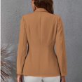 thumbnail image 3 of SWSMCLT Women's Fashion Crop Thin Casual Business Long Sleeve Blazer Soft Top Fall Fitted Winter Casual Blazer Jacket Mustard Yellow Small, 3 of 4