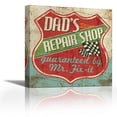 thumbnail image 1 of Mancace IV - Dads Repair Shop - Contemporary Fine Art Giclee on Canvas Gallery Wrap - wall décor - Art painting - 24 x 24 Inch - Ready to Hang, 1 of 2