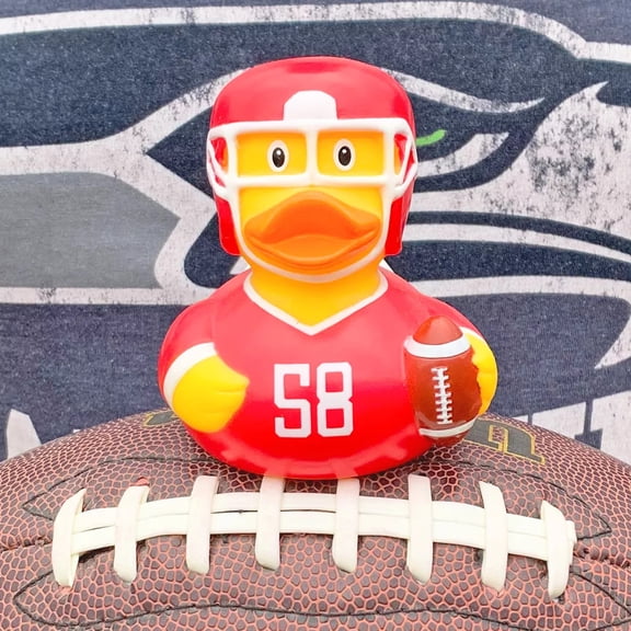 Football Red Rubber Duck
