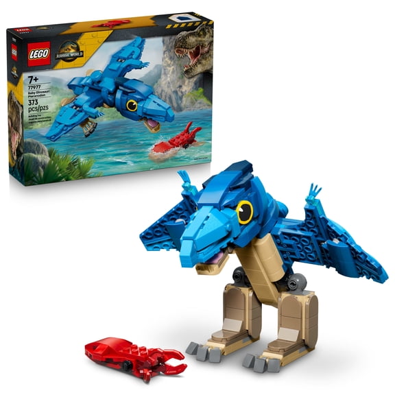 LEGO Jurassic World Baby Dinosaur: Pteranodon - Building Toy for Boys & Girls, Ages 7  - Posable Dinosaur Toy - Gift for Kids' Birthdays - 77977