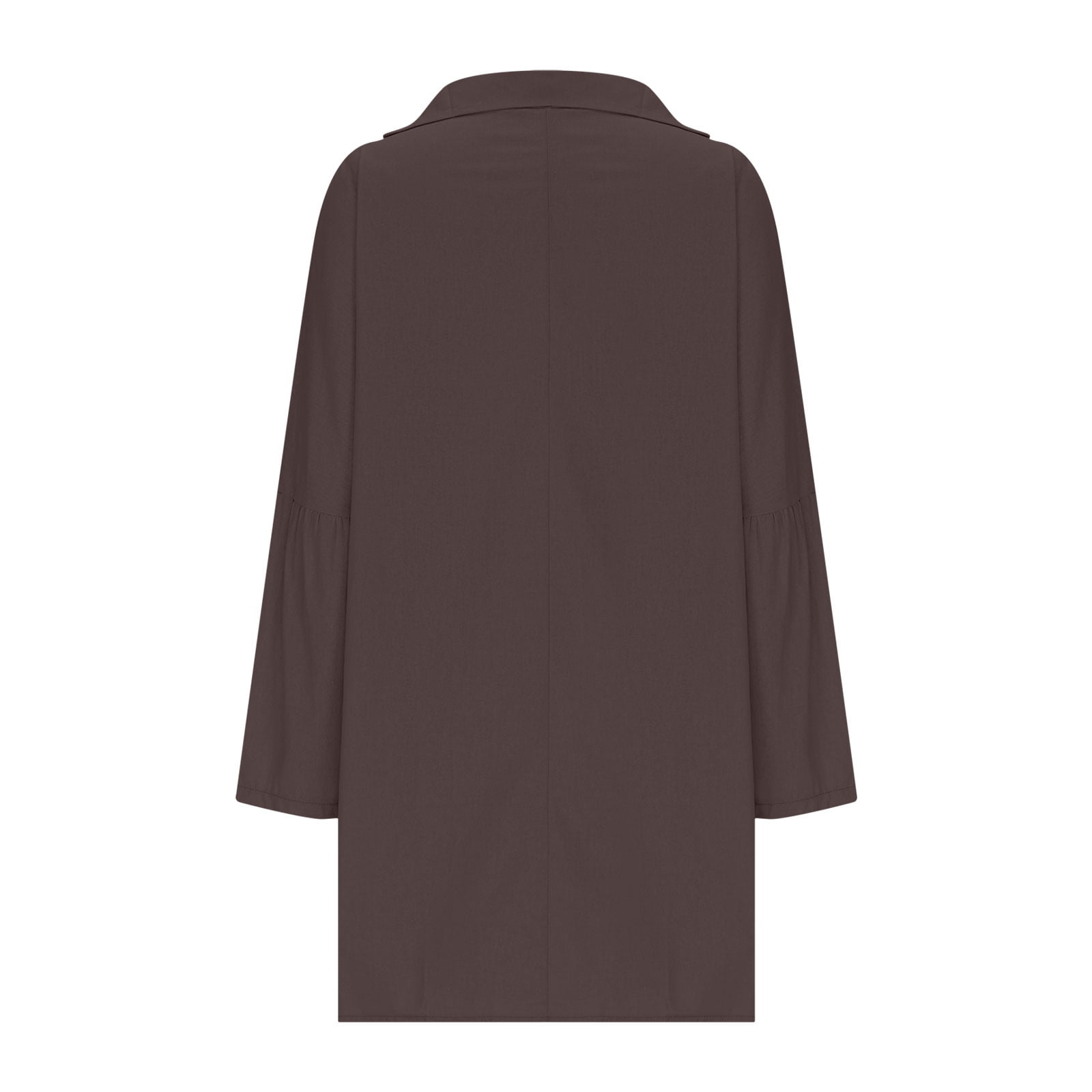 Women Cotton Linen Shirts Dress Long Sleeve Dress Shirts V-neck Blouses Beach Casual Solid Tunic Sundress