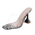 thumbnail image 2 of Zapatillas de tacón alto con punta abierta para mujer, sandalias cómodas, informales, cómodas, para playa Wmkox8yii  ytu2625, 2 of 9