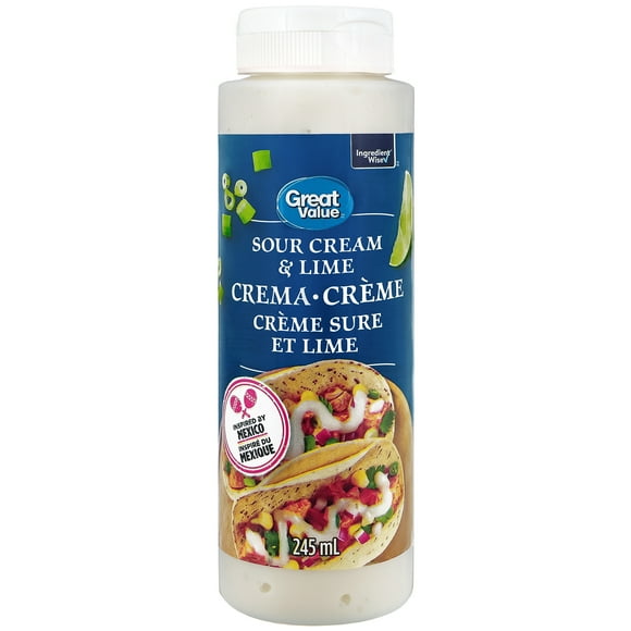 Great Value Sour Cream and Lime Crema, 245 mL