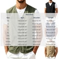 thumbnail image 2 of LODIENY Men's Plus Size (XS-5XL) Cotton Linen Utility Vest Button Up V Neck Casual Outdoor Waistcoat with Multi Pockets Black XS, 2 of 4