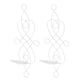 thumbnail image 3 of 2 juegos de candelabros de pared de hierro, plegables, resistentes a la deformación, innovadores portavelas de pared para dormitorio, comedor, blanco, 3 of 5