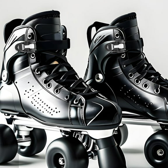 LABSERRON 2Pcs Skate Buckle Clasp Enhanced Stability for Professional Skaters Roller Skates Silver Stainless Steel