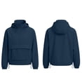 thumbnail image 4 of Tqcoqu Womens Solid Color Half Zip Hooded Jacket, Lightweight Long Sleeve Pullover Anorak Windbreaker with Pocket & Drawstring, 4 of 9